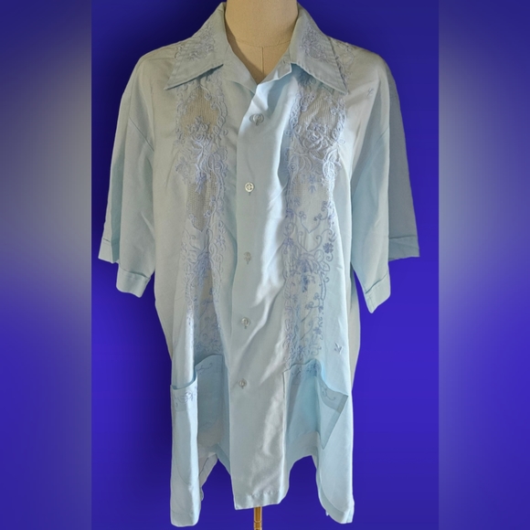 Vintage 80s Daffodil Guayabara Shirt - Picture 6 of 11